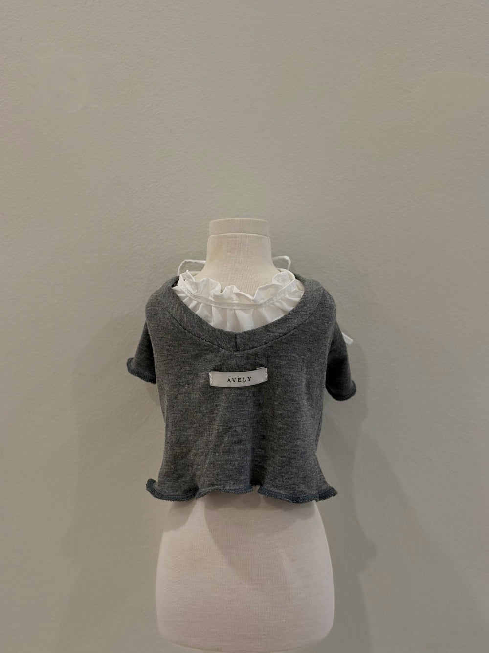 【PRE-ORDER】Grey Layered V-Neck Top