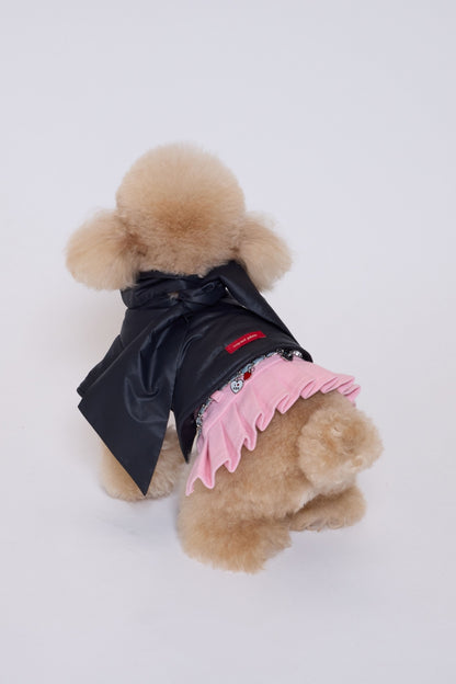 Pleated Polo Dress ピンク