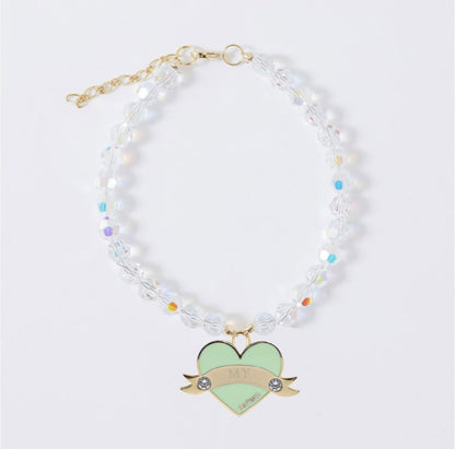 In My Heart Swarovski Necklace【迷子札】メロングリーン