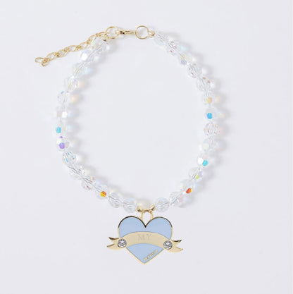 In My Heart Swarovski Necklace【迷子札】スカイブルー