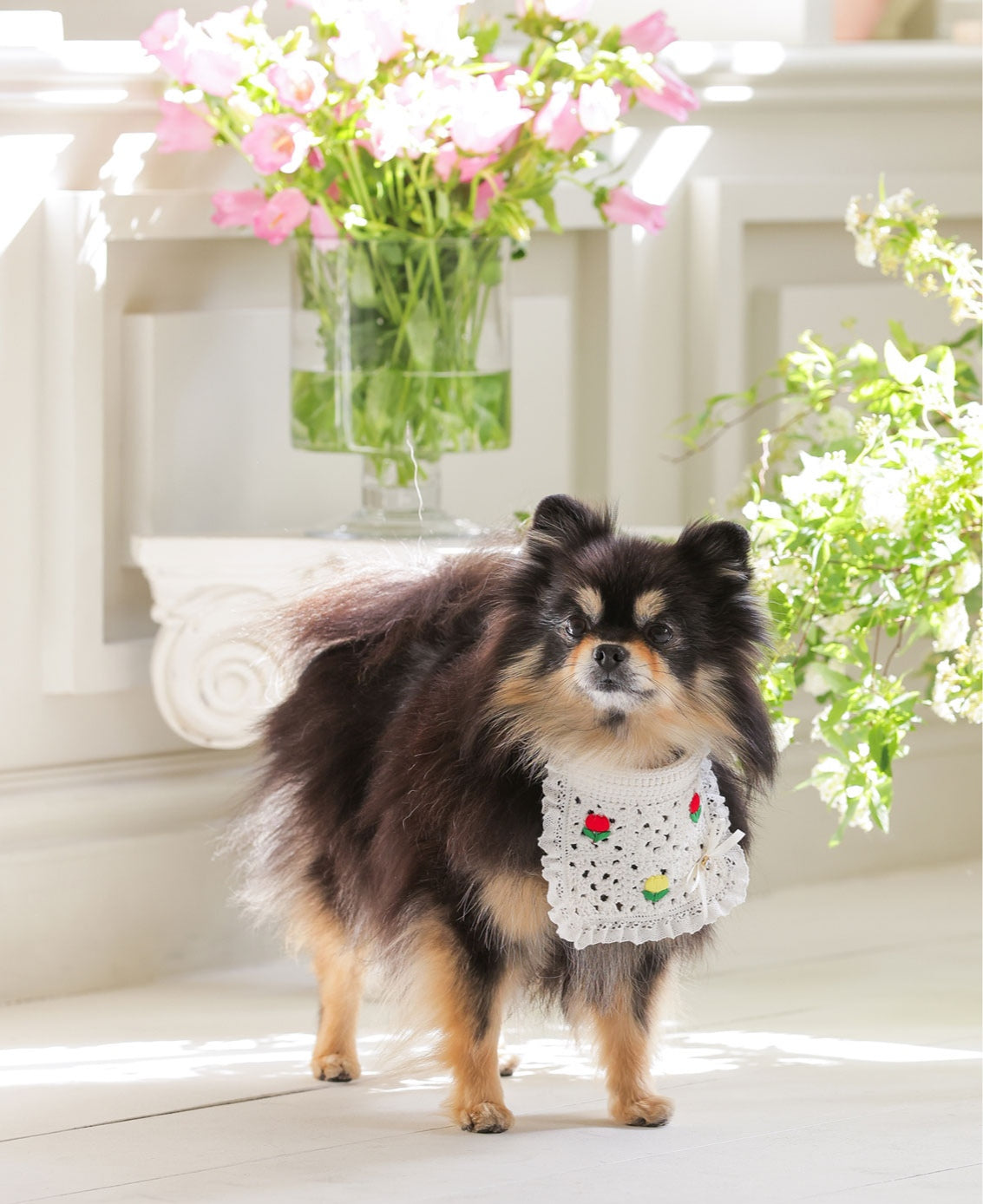Apron Crochet Scarf ホワイト