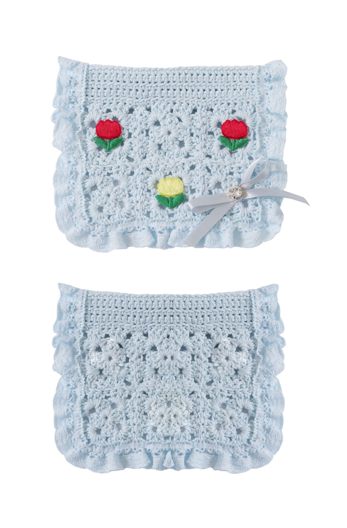 Apron Crochet Scarf ブルー