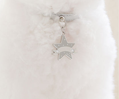Bloom Collar × You Are My Star Pendant【迷子札】 ミルクグレー