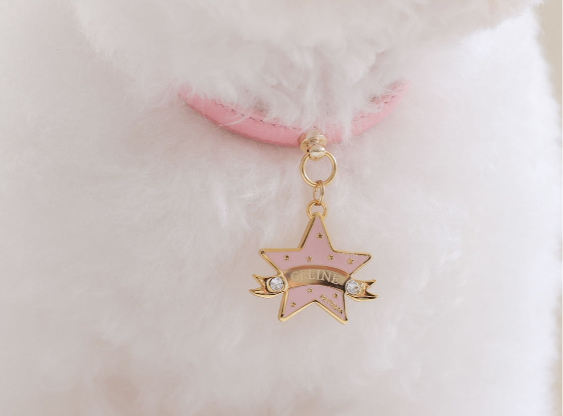 Bloom Collar × You Are My Star Pendant【迷子札】 チェリーブロッサムピンク