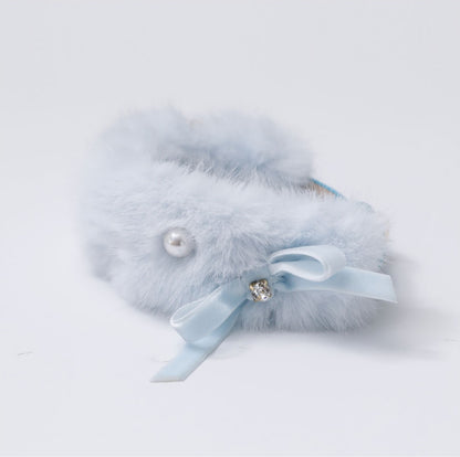 Eco Fur Pompom ブルー