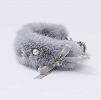 一部即納 Eco Fur Pompom グレー