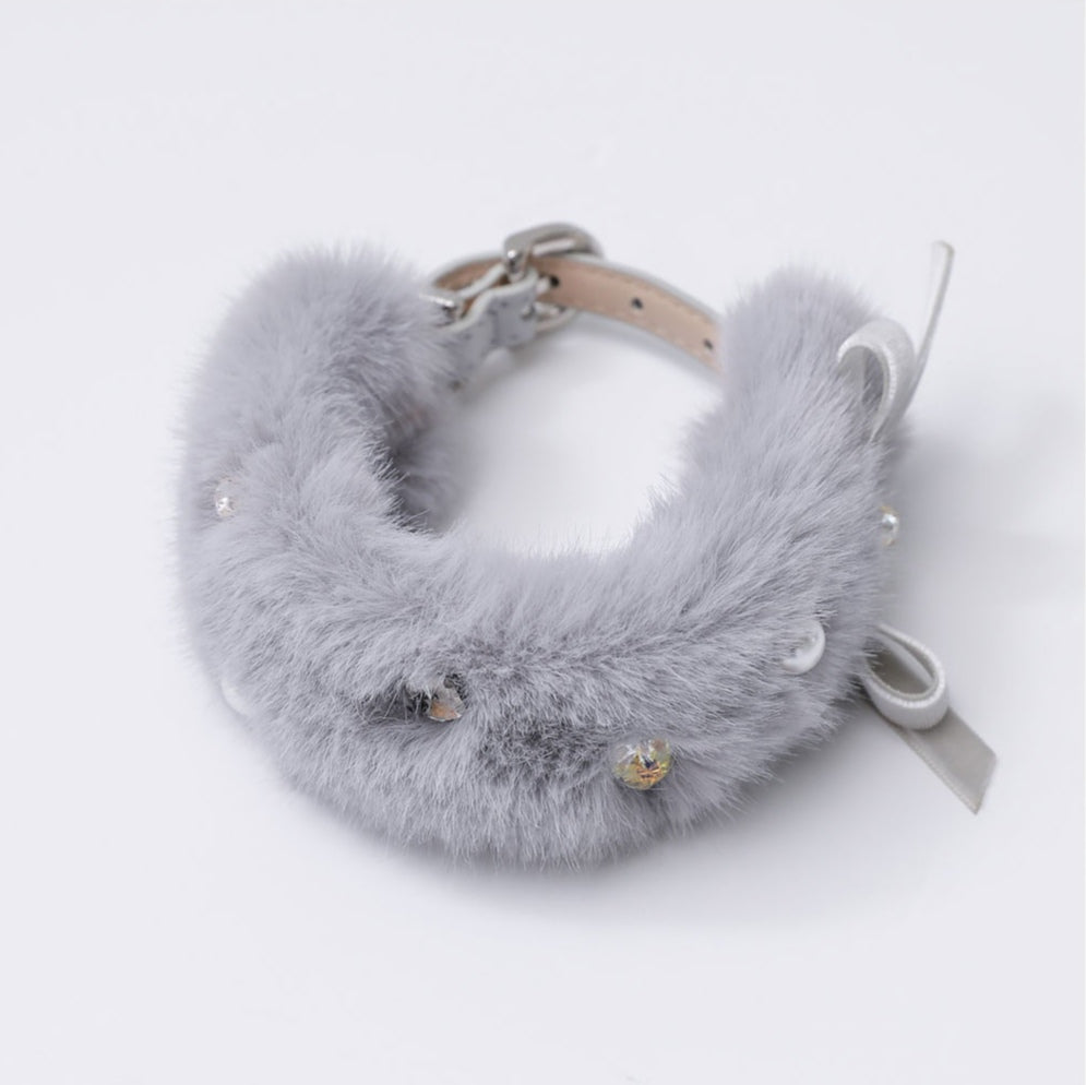 一部即納 Eco Fur Pompom グレー