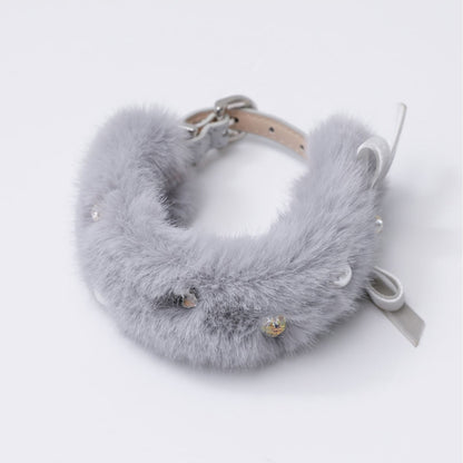 一部即納 Eco Fur Pompom グレー