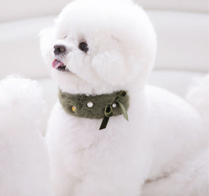 一部即納 Eco Fur Pompom カーキ