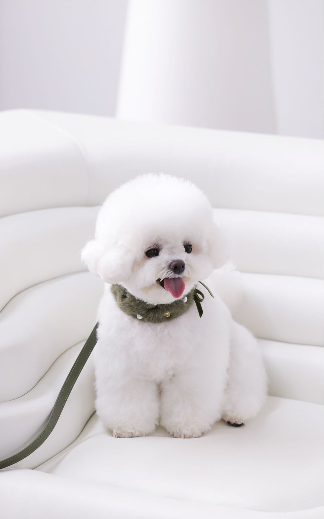 一部即納 Eco Fur Pompom カーキ