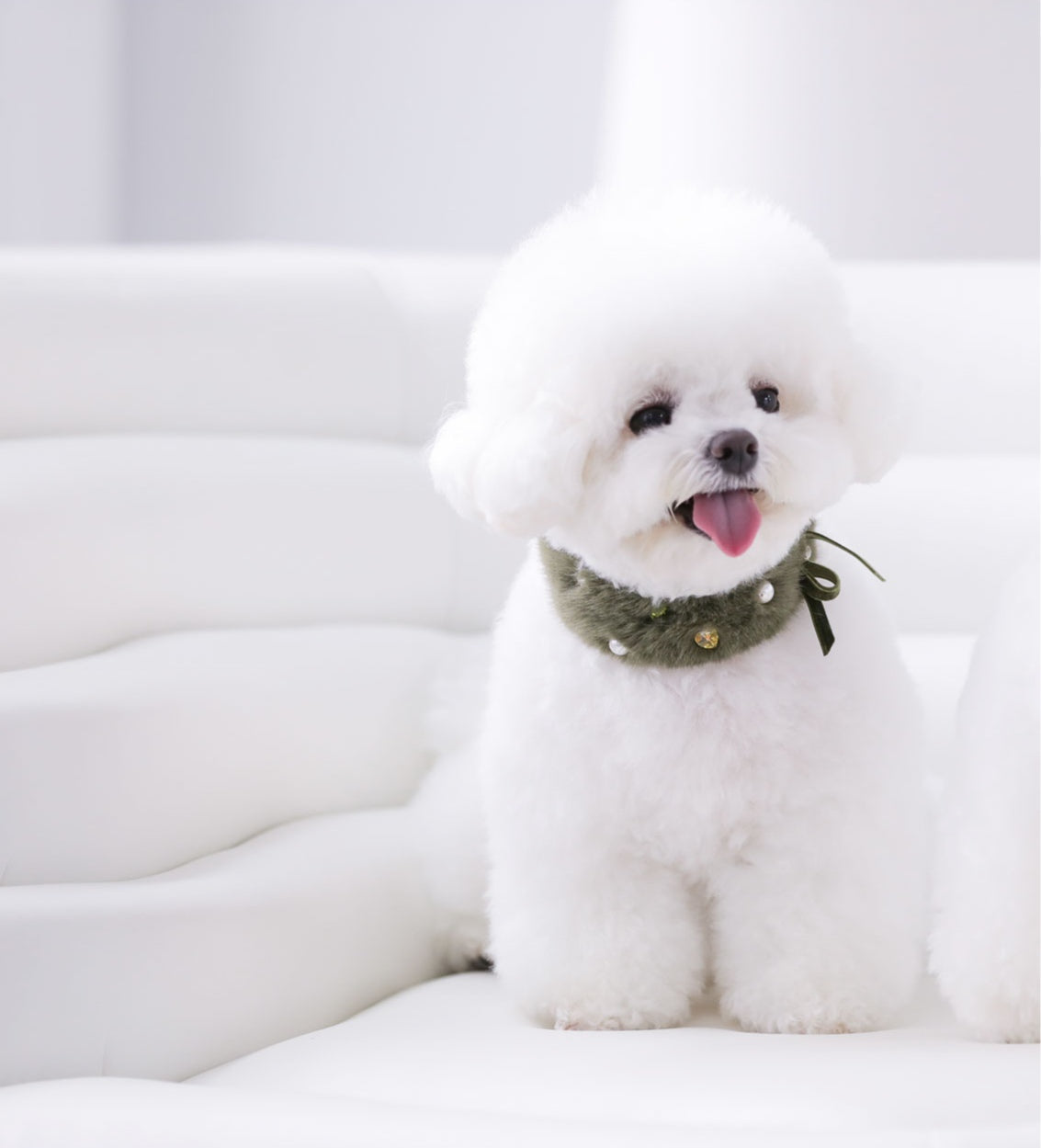 一部即納 Eco Fur Pompom カーキ