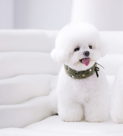 一部即納 Eco Fur Pompom カーキ