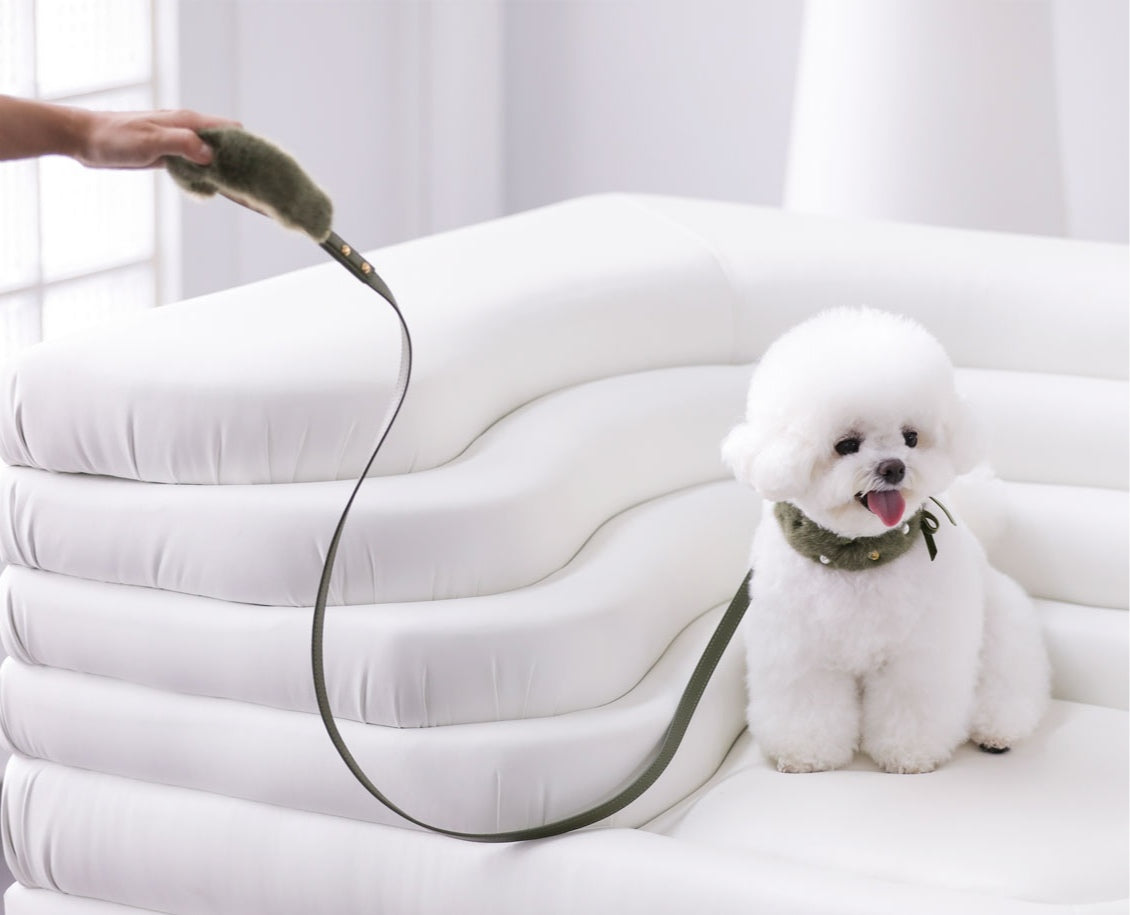 一部即納 Eco Fur Pompom カーキ