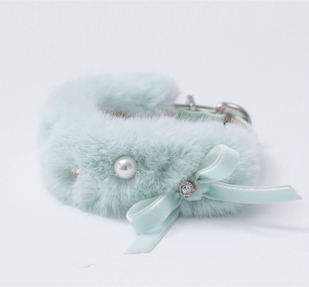 一部即納 Eco Fur Pompom ミント