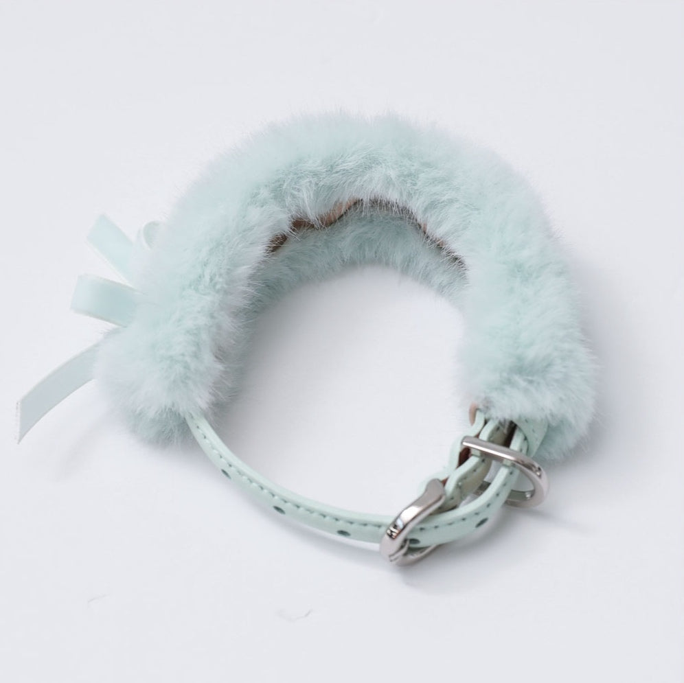 一部即納 Eco Fur Pompom ミント