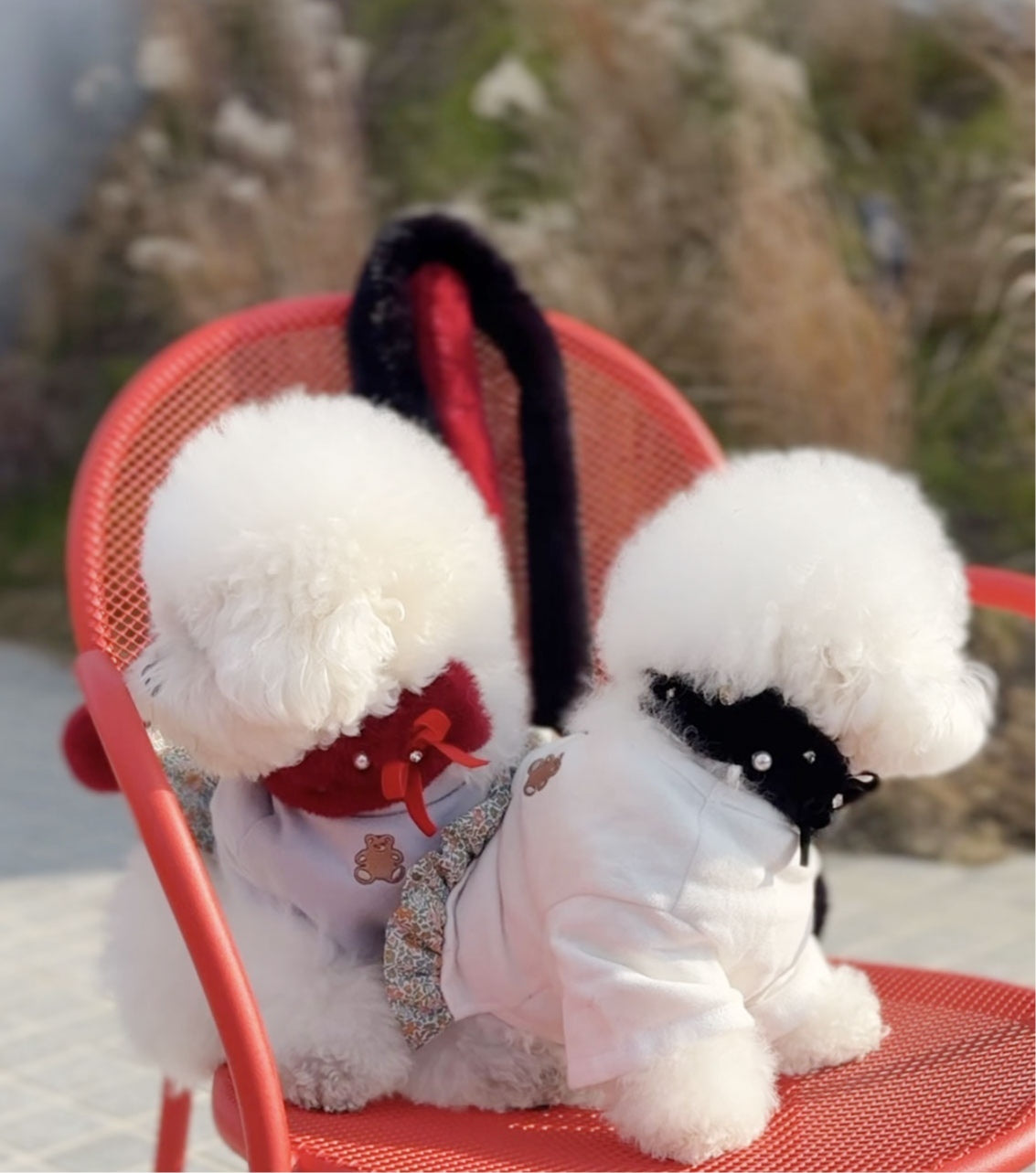 Eco Fur Pompom レッド