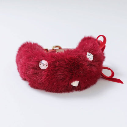 Eco Fur Pompom レッド