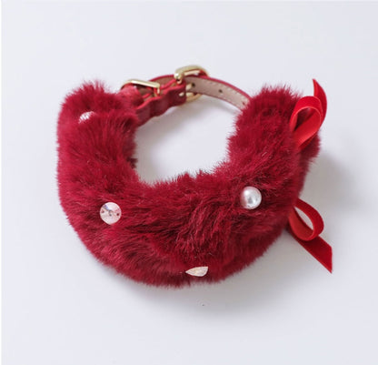 Eco Fur Pompom レッド