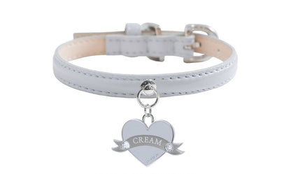 Bloom Collar × In My Heart Pendant【迷子札】 ミルクグレー