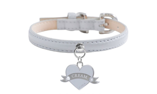 Bloom Collar × In My Heart Pendant【迷子札】 ミルクグレー