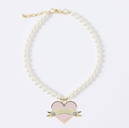 In My Heart Swarovski Necklace【迷子札】チェリーブロッサムピンク