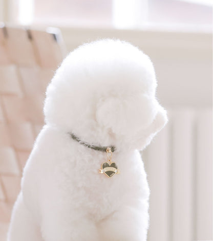 Bloom Collar × In My Heart Pendant【迷子札】 カーキ