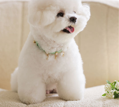 Bloom Swarovski Collar【迷子札】メロングリーン