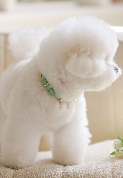 Bloom Swarovski Collar【迷子札】メロングリーン