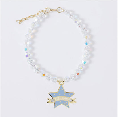 You Are My Star Swarovski Necklace【迷子札】スカイブルー