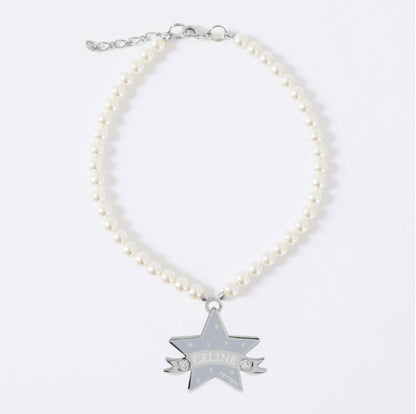 You Are My Star Swarovski Necklace【迷子札】グレー