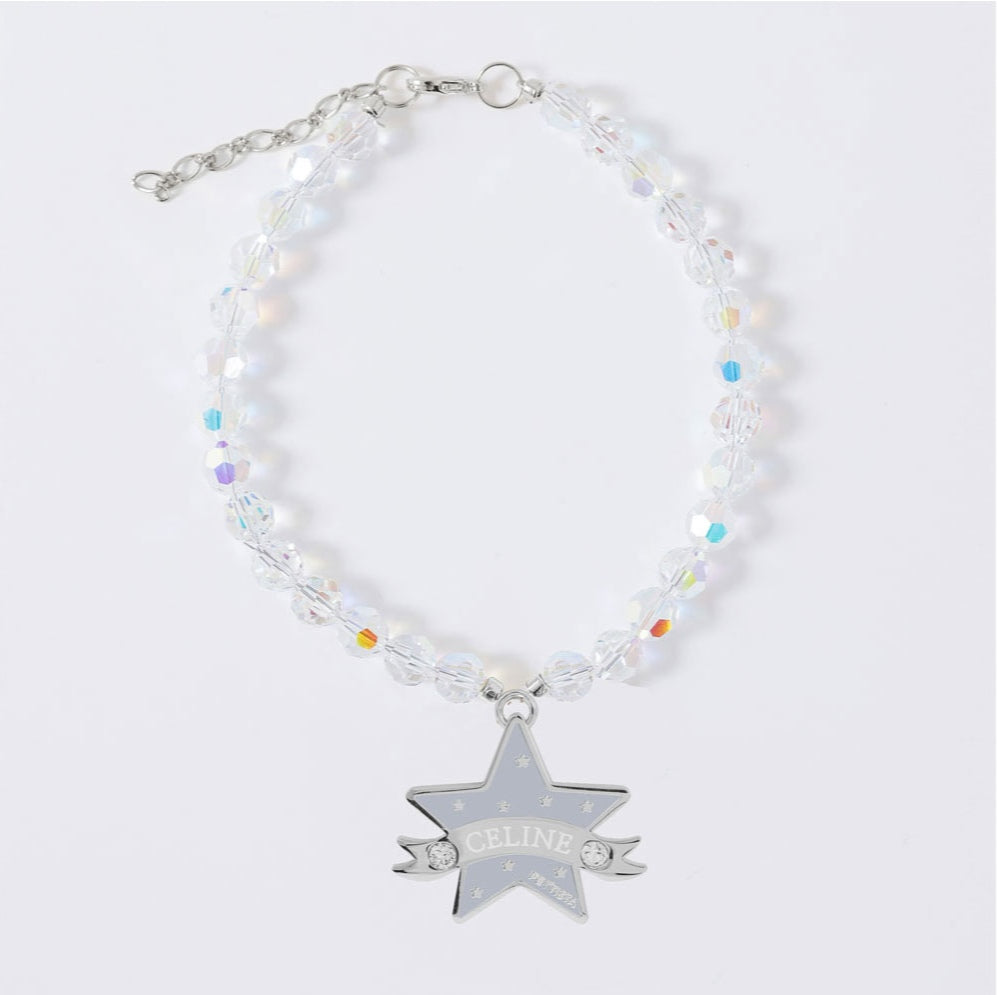 You Are My Star Swarovski Necklace【迷子札】グレー