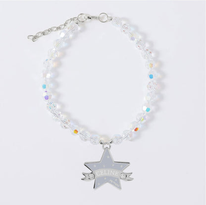 You Are My Star Swarovski Necklace【迷子札】グレー