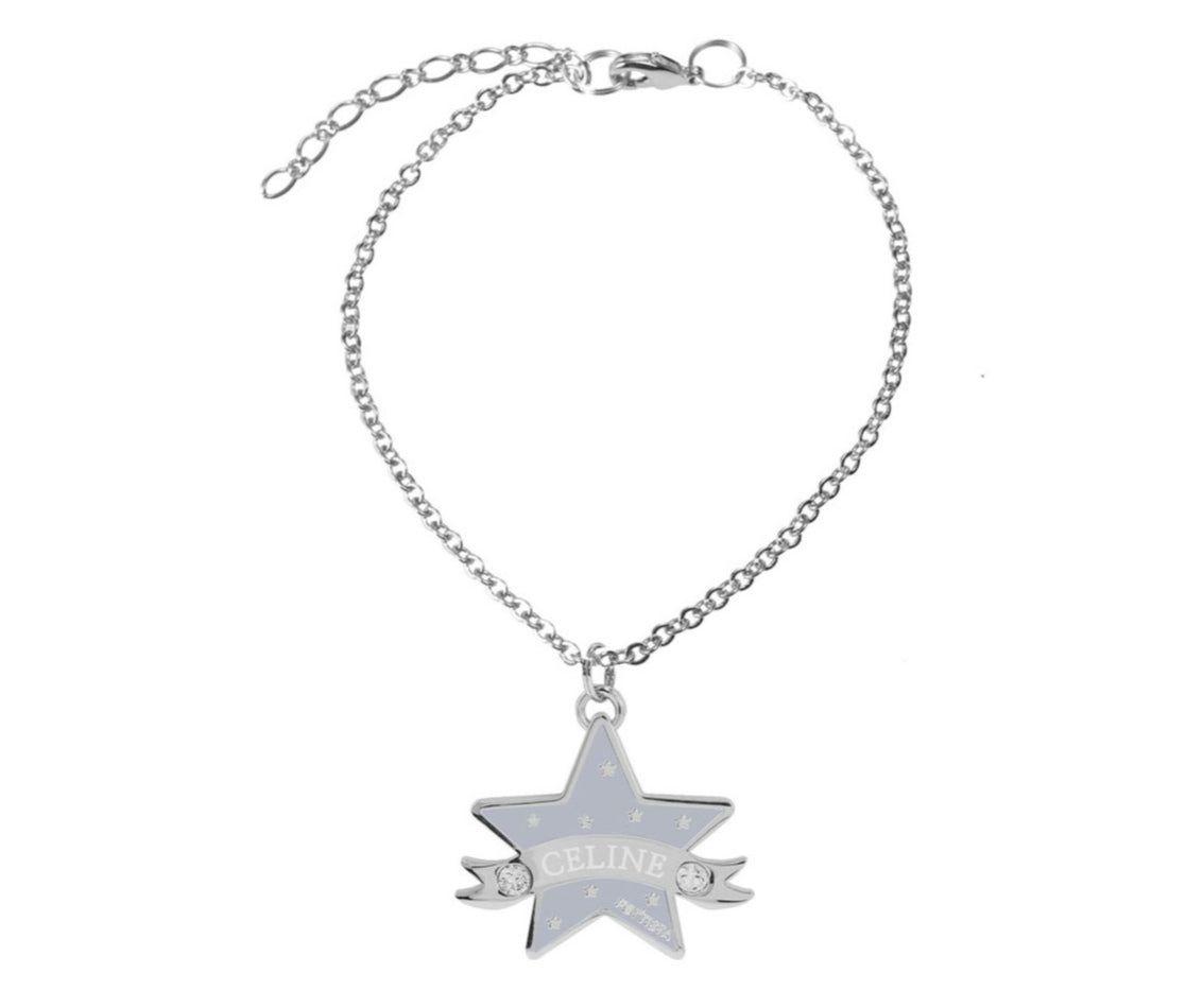 You Are My Star Necklace【迷子札】グレー