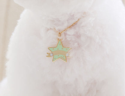 You Are My Star Swarovski Necklace【迷子札】グリーン