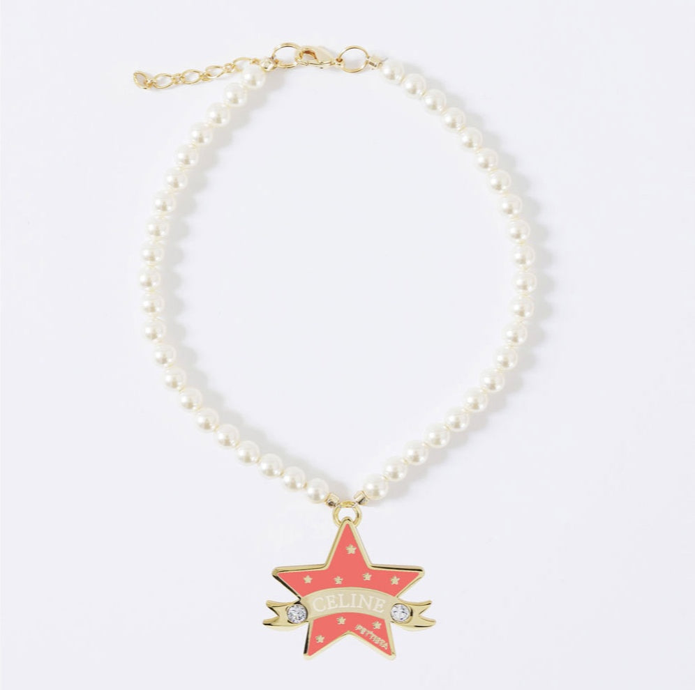 You Are My Star Swarovski Necklace【迷子札】オレンジ
