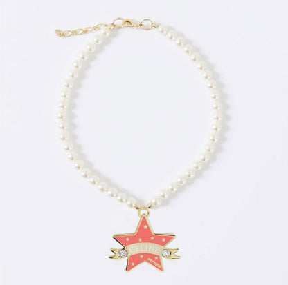 You Are My Star Swarovski Necklace【迷子札】オレンジ