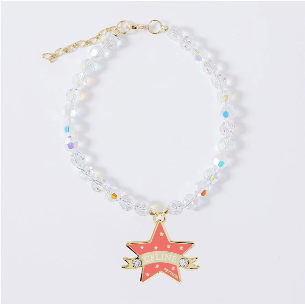 You Are My Star Swarovski Necklace【迷子札】オレンジ