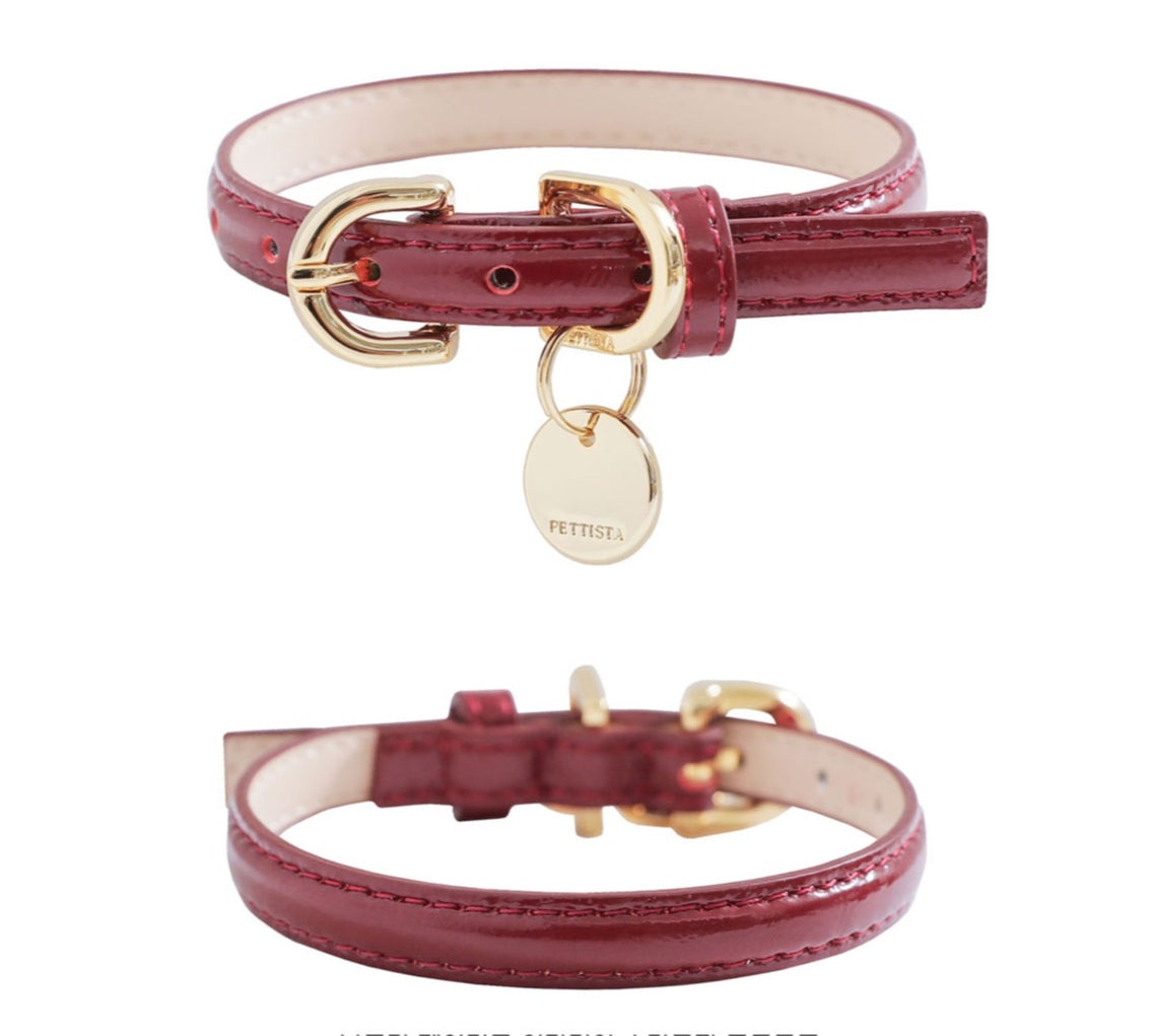 一部即納 Bloom Collar【迷子札】ワイン